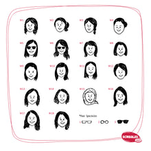 Load image into Gallery viewer, Personalised Couple Face Rubber Stamp with Wooden Mount - Ready Face Templates
